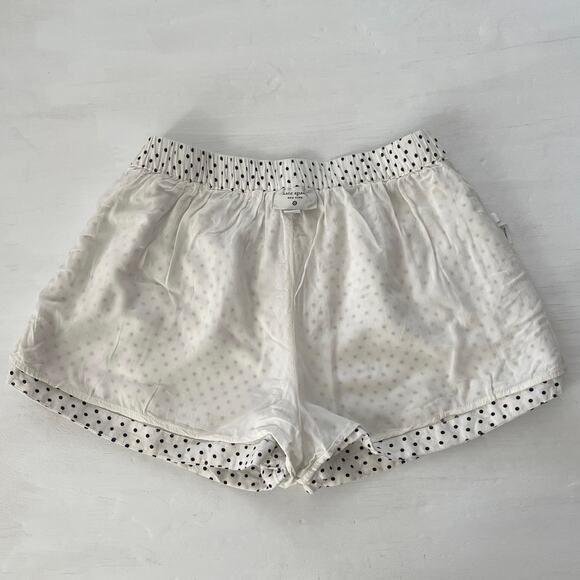 Kate Spade Polka Dot Shorts Womens Size S White Black Linen Blend Comfort Casual - Picture 7 of 16